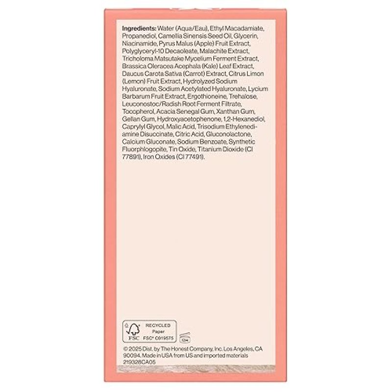 HONEST BEAUTY DAILY GREEN JUICE SUPER SERUM ANTIOXIDANT, VEGAN, FRAGRANCE-FREE, 1 FL OZ