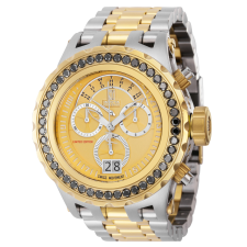 INVICTA OPEN BOX INVICTA JASON TAYLOR 0.19 CARAT DIAMOND SWISS RONDA 8040.N CALIBER MEN'S WATCH - 52MM, GOLD, STEEL (AIC-43949)