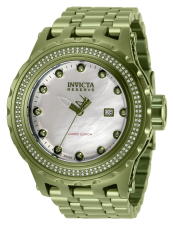 INVICTA RESERVE SPECIALTY SUBAQUA 0.76 CARAT DIAMOND SWISS RONDA 515 CALIBER MEN'S WATCH W/ MOTHER OF PEARL DIAL - 52MM, LIGHT GREEN (34305)