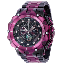 INVICTA RESERVE VENOM SWISS RONDA 5040.F CALIBER MEN'S WATCH W/ MOTHER OF PEARL DIAL - 51MM, BLACK, BURGUNDY (39434)