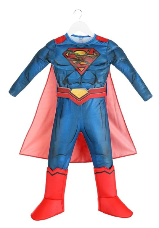 SPIRIT HALLOWEEEN COSTUMES DC COMICS DELUXE SUPERMAN KID'S COSTUME