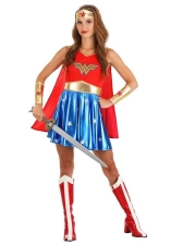 SPIRIT HALLOWEEN COSTUMES CAPED WONDER WOMAN COSTUME FOR ADULTS