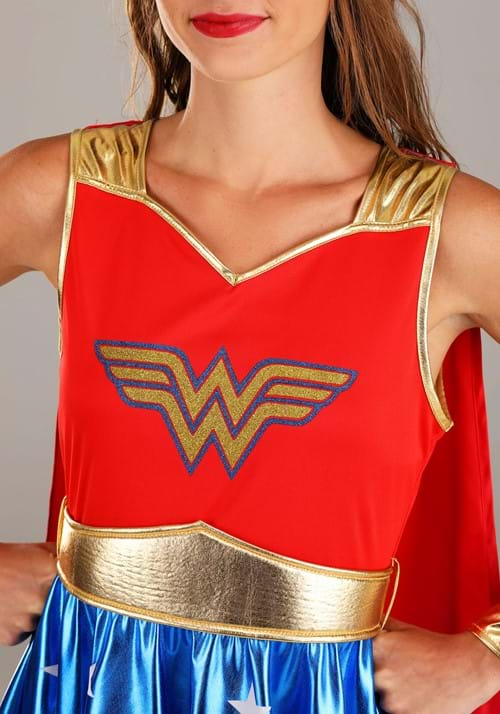 SPIRIT HALLOWEEN COSTUMES CAPED WONDER WOMAN COSTUME FOR ADULTS
