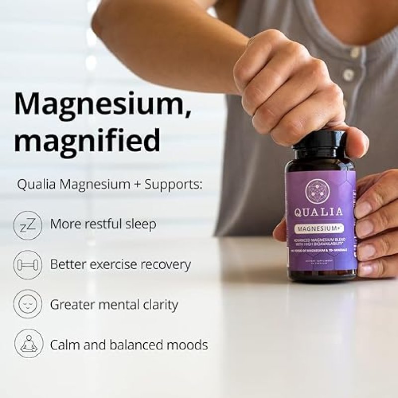 QUALIA  MAGNESIUM DOCTOR-FORMULATED, HIGH BIOAVAILABILITY, 10 MAGNESIUM TYPES 70 MINERALS FOR RELAXAT