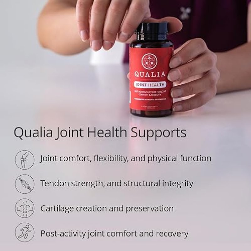 QUALIA JOINT HEALTH 10 NUTRIENTS COLLAGEN, BOSWELLIA, TURMERIC FOR STRONG JOINTS 1 MONTH