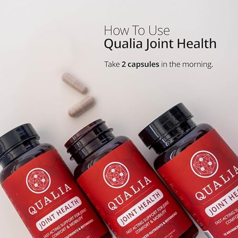 QUALIA JOINT HEALTH 10 NUTRIENTS COLLAGEN, BOSWELLIA, TURMERIC FOR STRONG JOINTS 1 MONTH