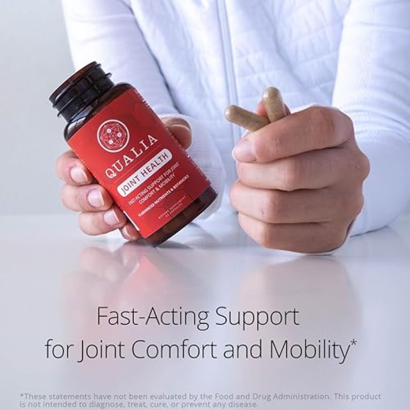 QUALIA JOINT HEALTH 10 NUTRIENTS COLLAGEN, BOSWELLIA, TURMERIC FOR STRONG JOINTS 1 MONTH