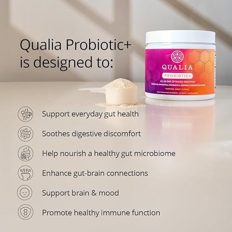 QUALIA PROBIOTIC - 28 SCIENCE-BACKED SPORE PROBIOTICS, PREBIOTICS POSTBIOTICS FOR GUT HEALTH