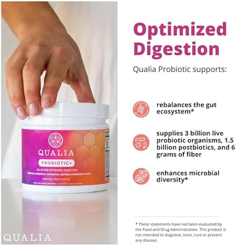 QUALIA PROBIOTIC - 28 SCIENCE-BACKED SPORE PROBIOTICS, PREBIOTICS POSTBIOTICS FOR GUT HEALTH