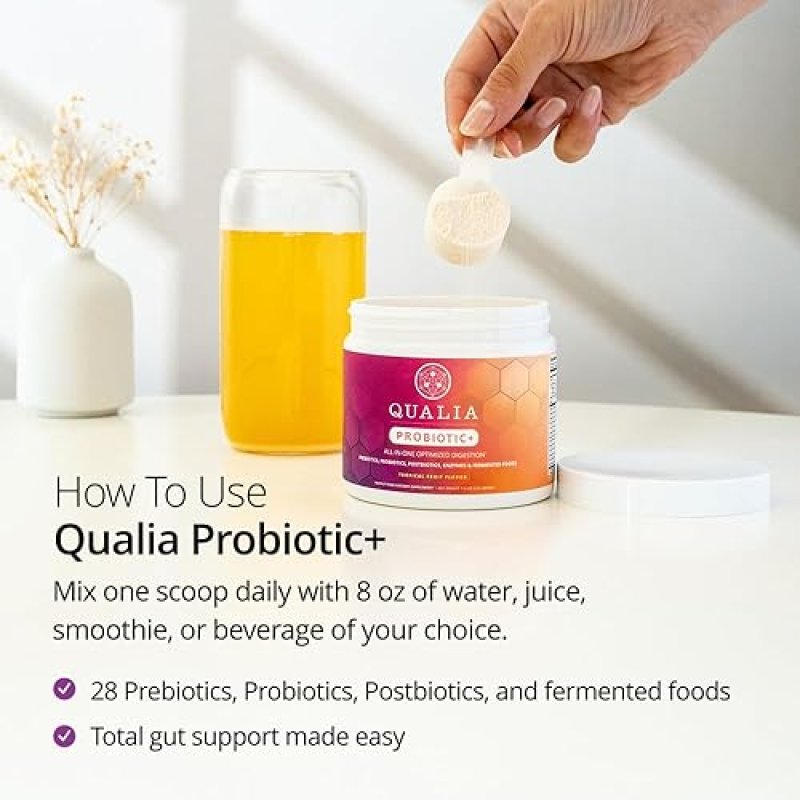 QUALIA PROBIOTIC - 28 SCIENCE-BACKED SPORE PROBIOTICS, PREBIOTICS POSTBIOTICS FOR GUT HEALTH