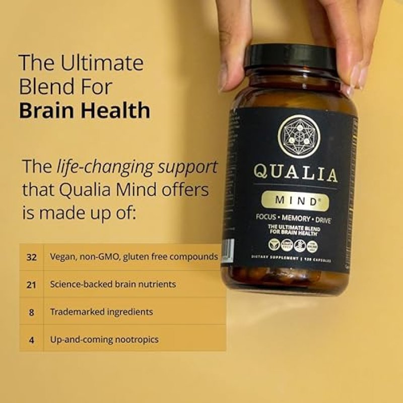 QUALIA NOOTROPIC DOCTOR-FORMULATED BRAIN SUPPLEMENT FOR FOCUS, MEMORY PRODUCTIVITY