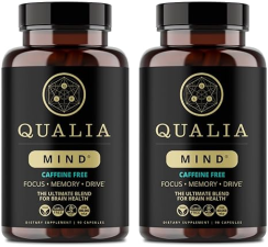QUALIA  MIND CAFFEINE-FREE NOOTROPIC FOCUS, CONCENTRATION PRODUCTIVITY, 6-WEEK SUPPLY