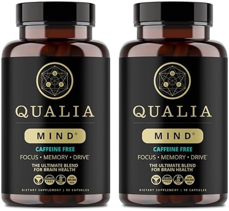 QUALIA  MIND CAFFEINE-FREE NOOTROPIC FOCUS, CONCENTRATION PRODUCTIVITY, 6-WEEK SUPPLY