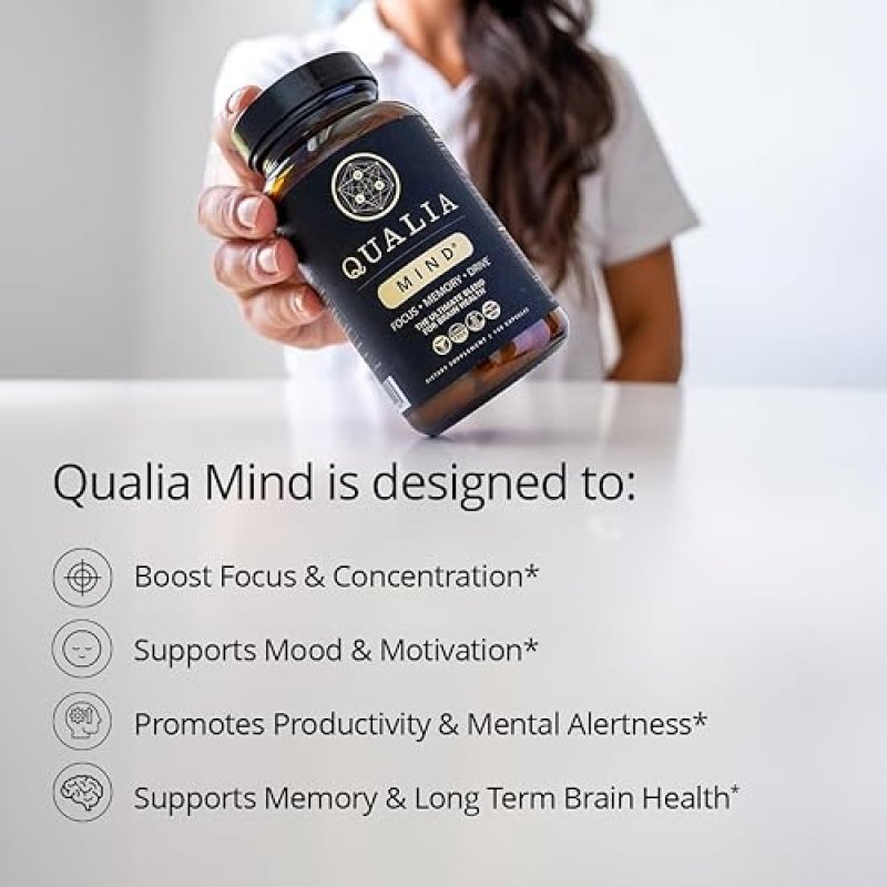 QUALIA  MIND NOOTROPIC DOCTOR-FORMULATED BRAIN SUPPLEMENT FOR FOCUS, MEMORY PRODUCTIVITY