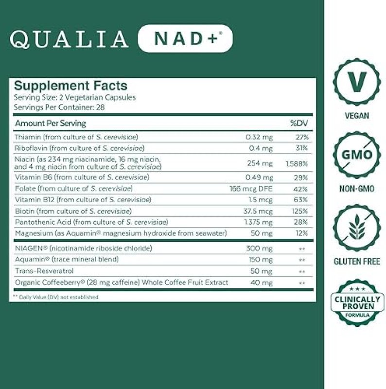 QUALIA NAD SENOLYTIC BUNDLE CLINICALLY TESTED ANTI-AGING SUPPLEMENT BOOSTING NAD