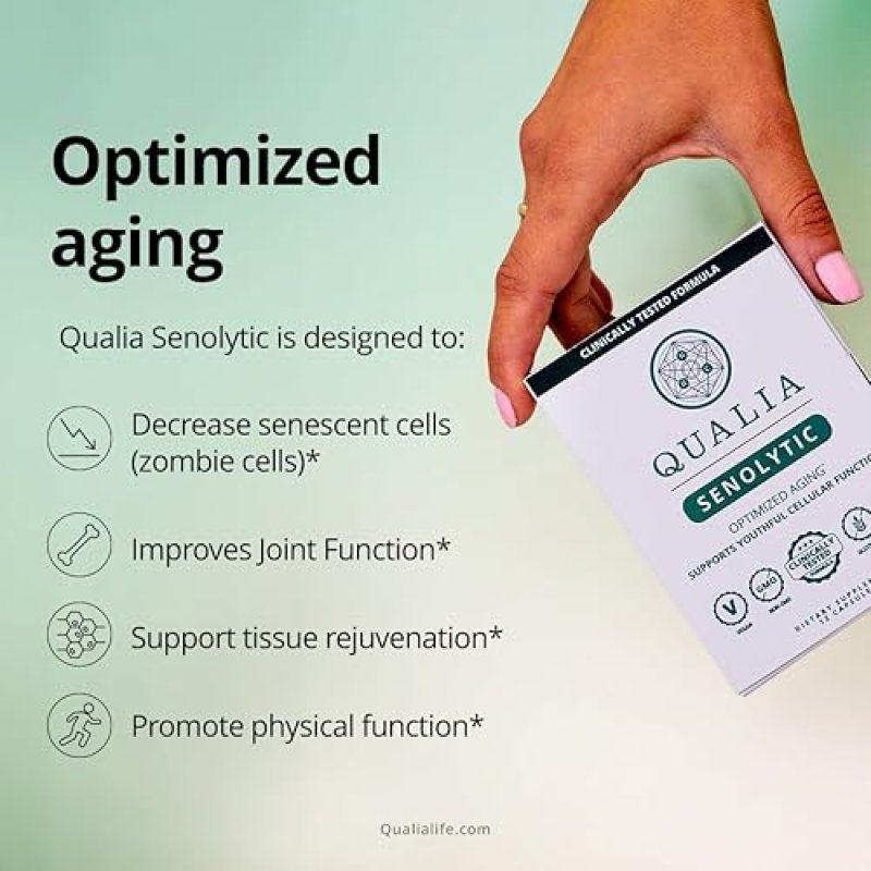QUALIA NAD SENOLYTIC BUNDLE CLINICALLY TESTED ANTI-AGING SUPPLEMENT BOOSTING NAD