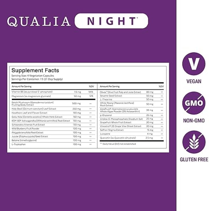 QUALIA NIGHT SENOLYTIC BUNDLE SCIENCE-BASED SLEEP CELL REPAIR SUPPLEMENTS