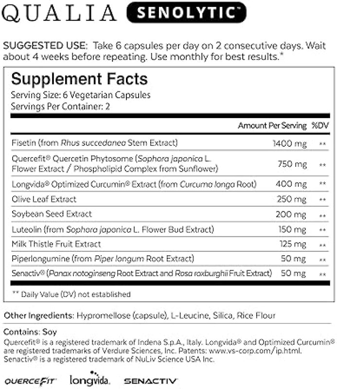 QUALIA NEUROHACKER COLLECTIVE QUALIA LIFE SENOLYTIC BUNDLE ANTI-AGING CELL REPAIR SUPPLEMENTS