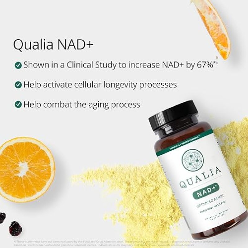 QUALIA NAD BOOSTER SUPPLEMENT CLINICALLY PROVEN 67 NAD INCREASE, ENERGY FOCUS SUPPORT