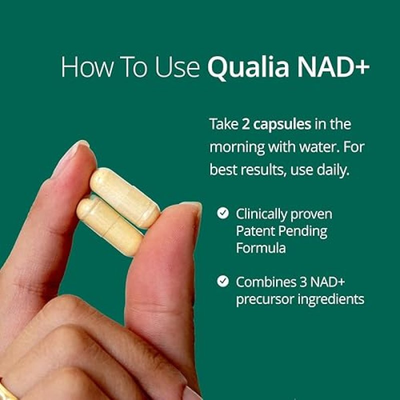 QUALIA NAD BOOSTER SUPPLEMENT CLINICALLY PROVEN 67 NAD INCREASE, ENERGY FOCUS SUPPORT