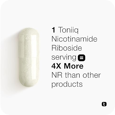 TONIIQ NICOTINAMIDE RIBOSIDE 1000MG HIGH-POTENCY NAD BOOSTER STABILIZED NRHM 60 VEGAN CAPS