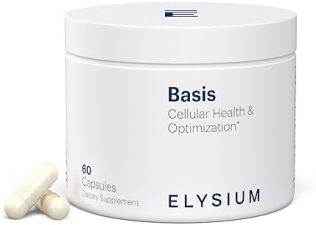 ELYSIUM BASIS NAD SUPPLEMENT 30 SERVINGS 250MG NICOTINAMIDE RIBOSIDE 50MG PTEROSTILBENE
