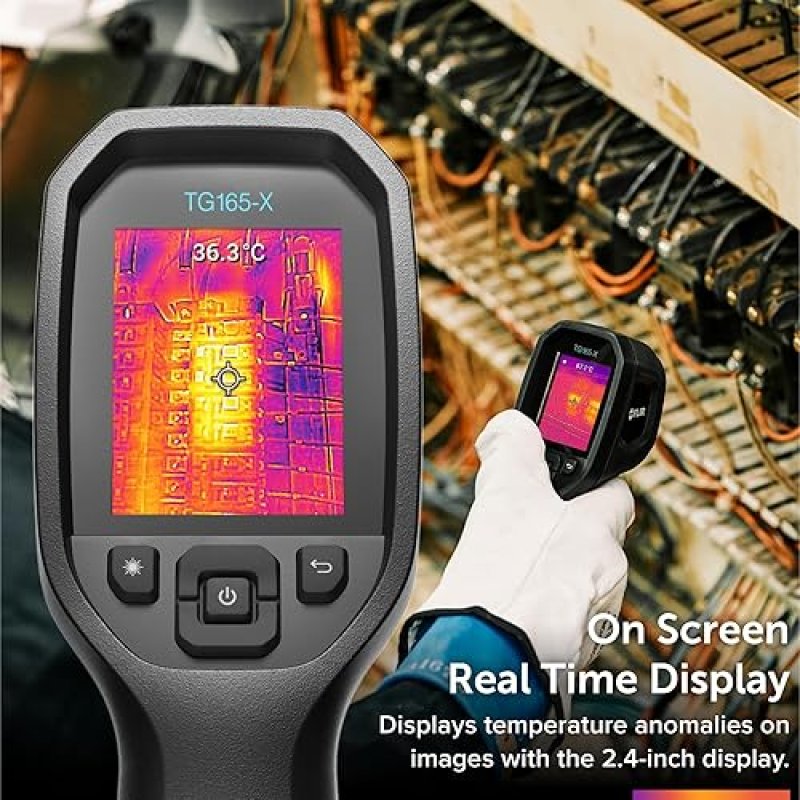 FLIR TG165-X THERMAL IMAGING CAMERA WITH BULLSEYE LASER FOR HVAC, ELECTRICAL BUILDING INSPECTION