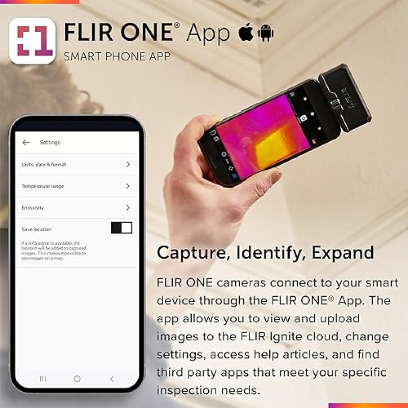 FLIR ONE GEN 3 THERMAL CAMERA FOR IOS IPHONE 14 OLDER - HOME, HVAC, AUTO INDUSTRIAL USE