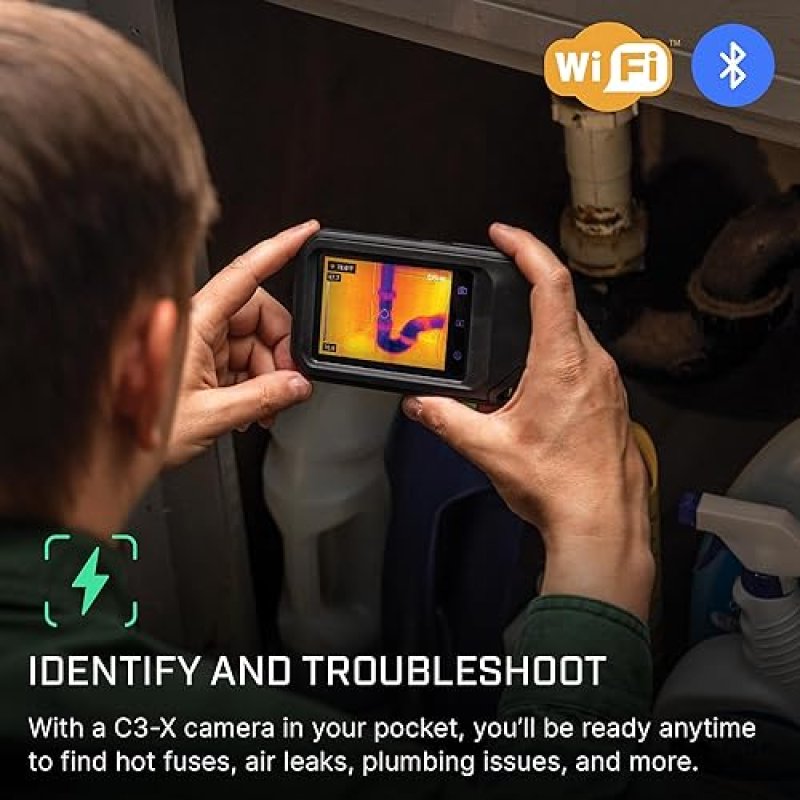FLIR C3-X WIFI THERMAL IMAGING CAMERA HIGH-RES INFRARED FOR INSPECTION HVAC USE