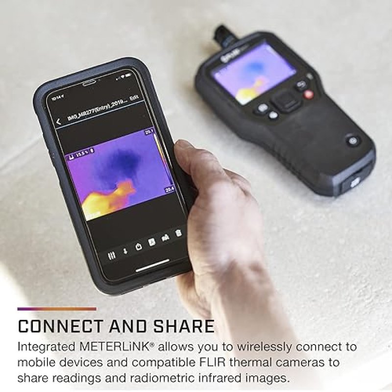 FLIR MR277 MOISTURE METER WITH MSX IR CAMERA HYGROMETER FOR ACCURATE BUILDING INSPECTION