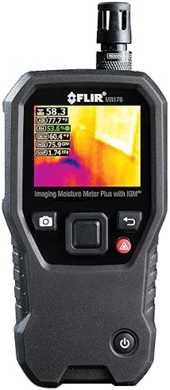FLIR MR176 THERMAL IMAGING MOISTURE METER WITH IGM, REPLACEABLE HYGROMETER, PIN PINLESS