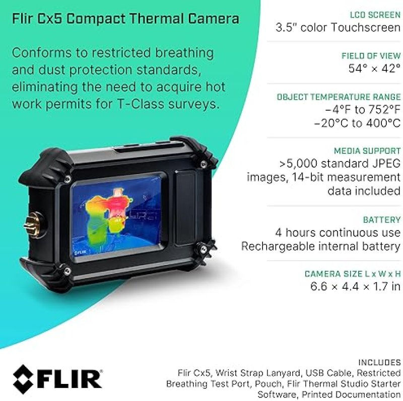 FLIR CX5 HAZARDOUS LOCATION THERMAL IMAGING CAMERA WITH WIFI HIGH-RESOLUTION INFRARED IMAGER
