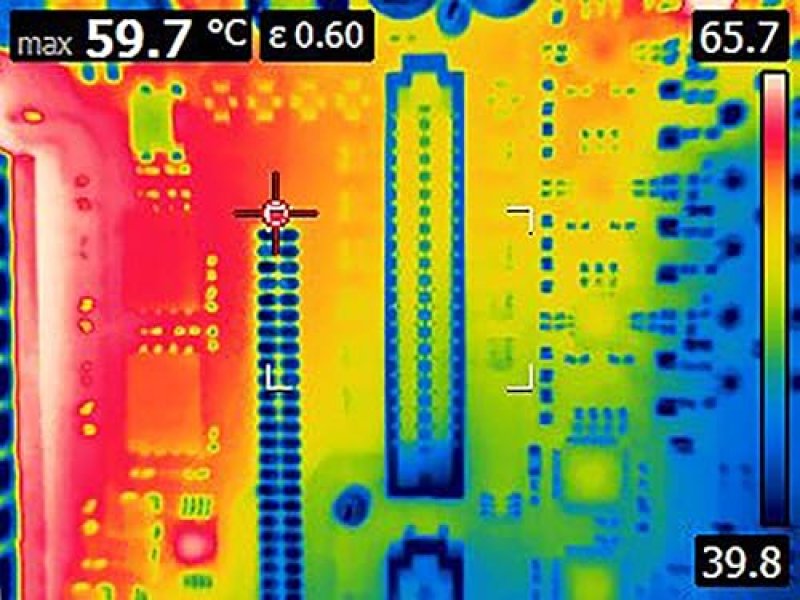 FLIR ETS320 THERMAL IMAGING CAMERA FOR PCB AND ELECTRONIC DEVICE INSPECTION IN LABS