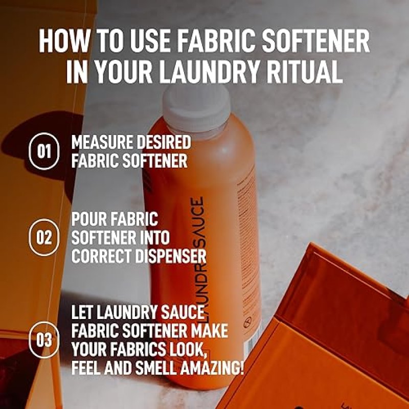 LAUNDRY SAUCE FABRIC SOFTENER ITALIAN BERGAMOT LUXURY SCENT, SOFTENS REDUCES WRINKLES, 19OZ