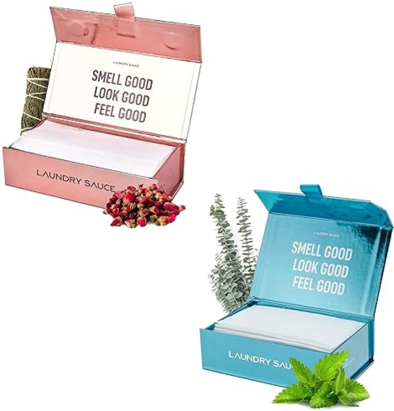LAUNDRY SAUCE DRYER SHEETS BUNDLE EGYPTIAN ROSE INDONESIAN PATCHOULI SCENTED, 2 SETS