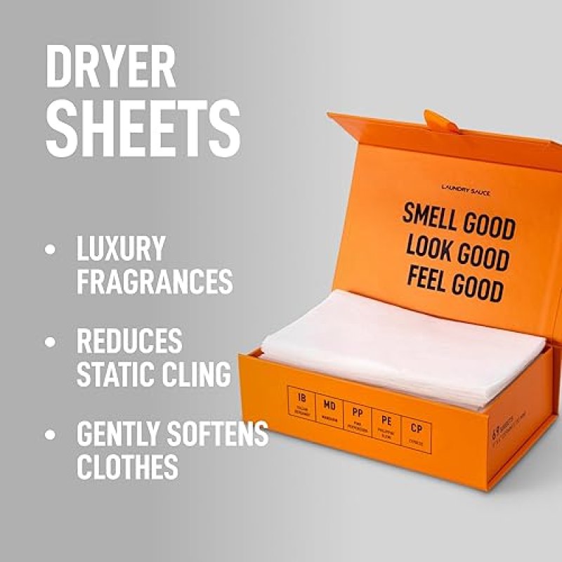 LAUNDRY SAUCE DRYER SHEETS BUNDLE EGYPTIAN ROSE ITALIAN BERGAMOT SCENTED, 2 SETS