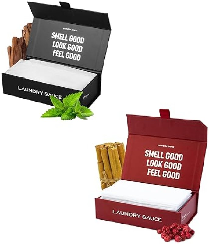 LAUNDRY SAUCE DRYER SHEETS BUNDLE AUSTRALIAN SANDALWOOD FRENCH SAFFRON, PREMIUM SCENTED