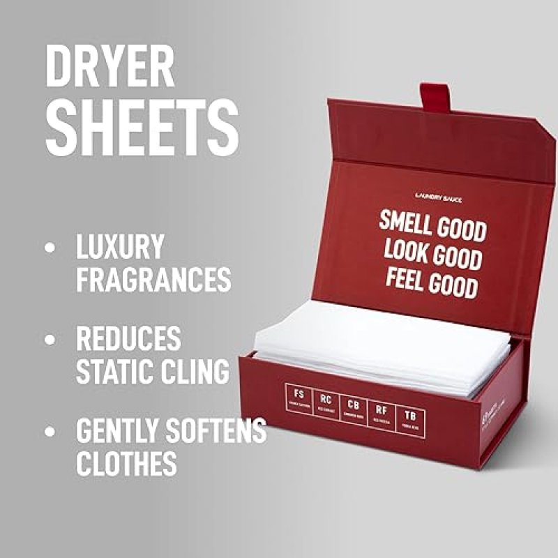 LAUNDRY SAUCE DRYER SHEETS BUNDLE AUSTRALIAN SANDALWOOD FRENCH SAFFRON, PREMIUM SCENTED
