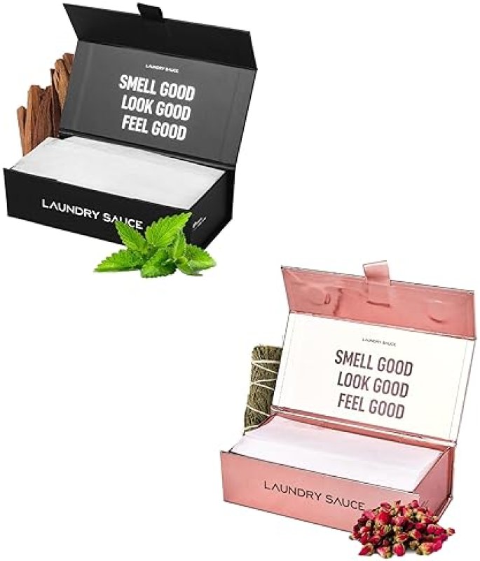 LAUNDRY SAUCE DRYER SHEETS BUNDLE AUSTRALIAN SANDALWOOD EGYPTIAN ROSE SCENTED 2 SETS