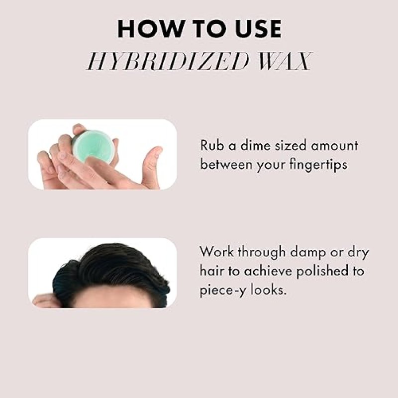 HANZ DE FUKO HYBRIDIZED WAX 2OZ MEDIUM HOLD, SATIN SHINE HAIR STYLING WAX FOR MEN, ALL HAIR TYPES