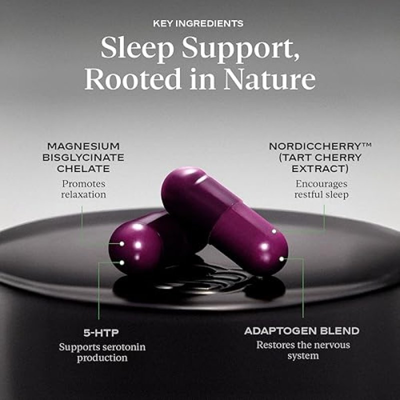 SAKARA NIGHT SLEEP SUPPORT CAPSULES WITH MAGNESIUM, GABA 5-HTP NATURAL CALM RELAXATION