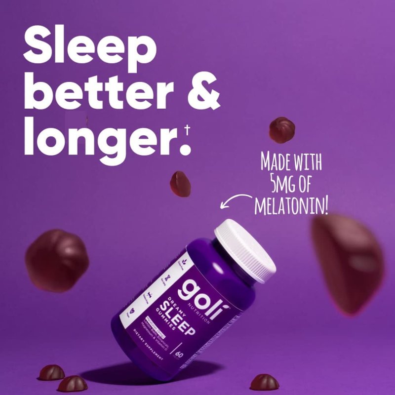 GOLI DREAMY SLEEP GUMMIES WITH LEMON BALM BOTANICALS NATURAL SLEEP SUPPORT, 60 COUNT
