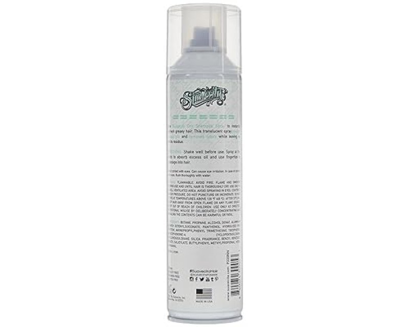 SUAVECITO DRY SHAMPOO SPRAY 6 OZ ABSORBS OIL, REMOVES ODOR, ADDS VOLUME TEXTURE, VEGAN