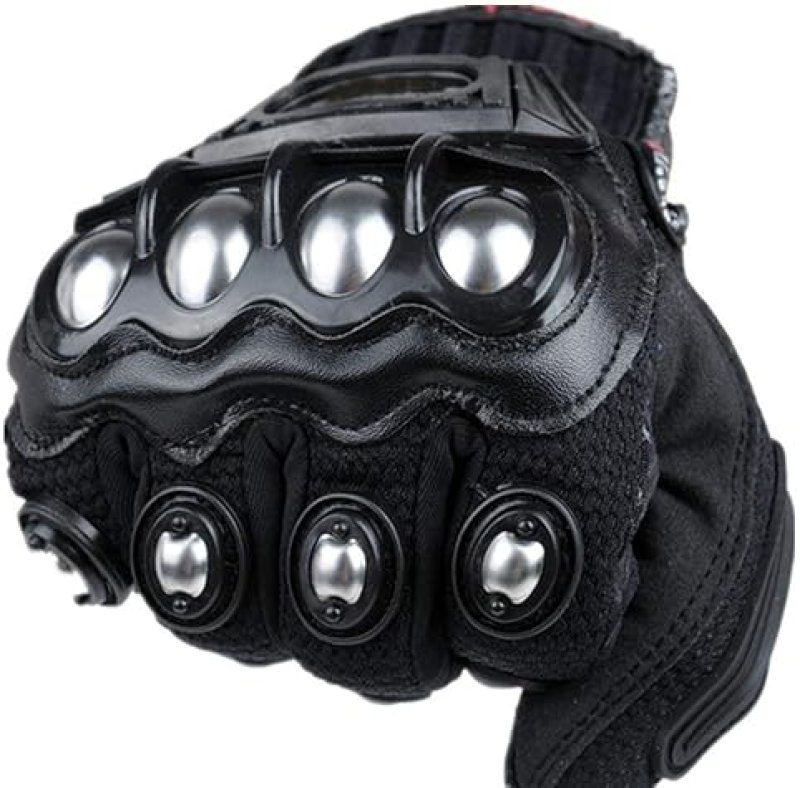 OUBAIYA STEEL OUTDOOR MOTORCYCLE SAFETY GLOVES - BLACK X-LARGE KNUCKLE PROTECTION FOR POWERSPORTS