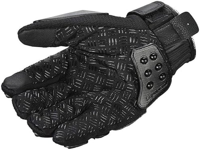 OUBAIYA STEEL OUTDOOR MOTORCYCLE SAFETY GLOVES - BLACK X-LARGE KNUCKLE PROTECTION FOR POWERSPORTS