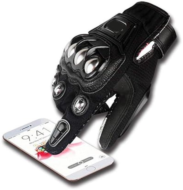 OUBAIYA STEEL OUTDOOR MOTORCYCLE SAFETY GLOVES - BLACK X-LARGE KNUCKLE PROTECTION FOR POWERSPORTS