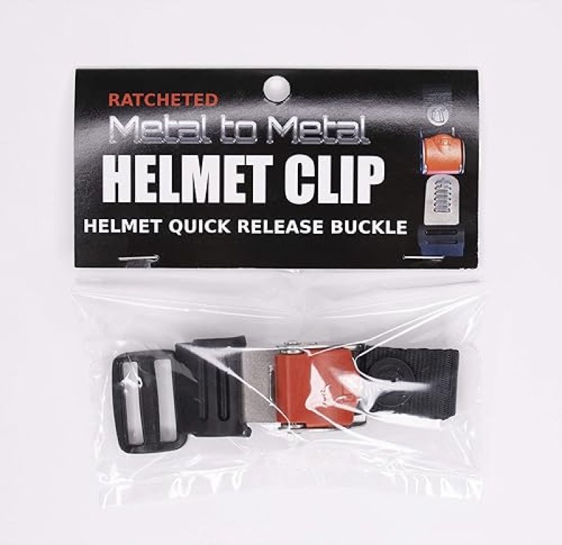 HELMET SHOP QUICK RELEASE RATCHETED STAINLESS STEEL HELMET BUCKLE KIT CHIN STRAP ADAPTER, NO STRAP REMOVAL