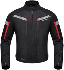 ZYXFORMIS MEN S SUMMER MOTORCYCLE JACKET WITH CE ARMOR, BREATHABLE MESH PROTECTIVE RIDING GEAR