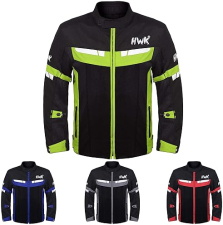 HWK BREATHABLE MESH MOTORCYCLE JACKET WITH CE ARMOR LIGHTWEIGHT RIDING BIKER JACKET