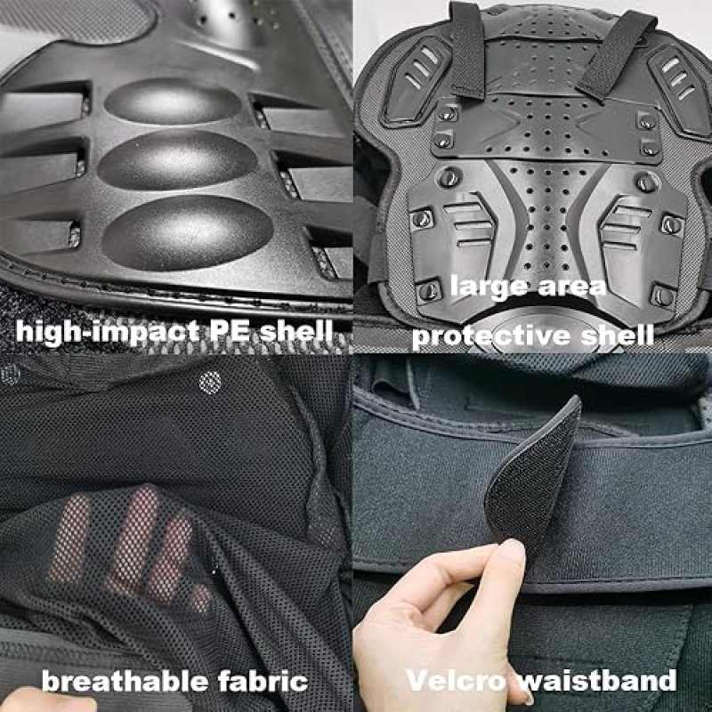AIKELAI ADULT MOTORCYCLE JACKET WITH KNEE PADS BACK CHEST PROTECTOR FULL BODY MOTOCROSS ARMOR GEAR